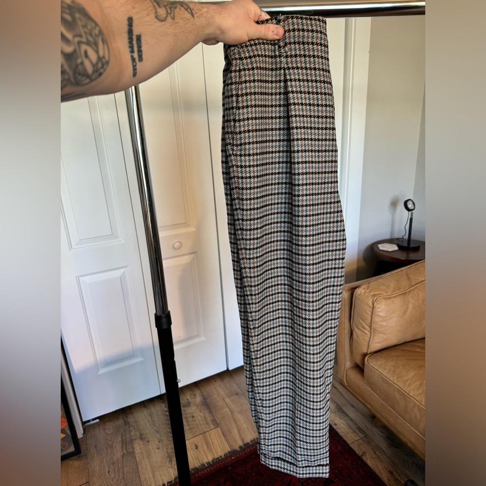 Zara plaid high waist dress pants